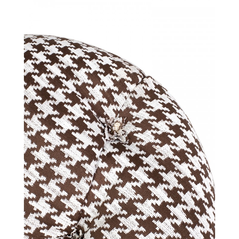 Fotel Bujany Fatty Brązowa Pepitka