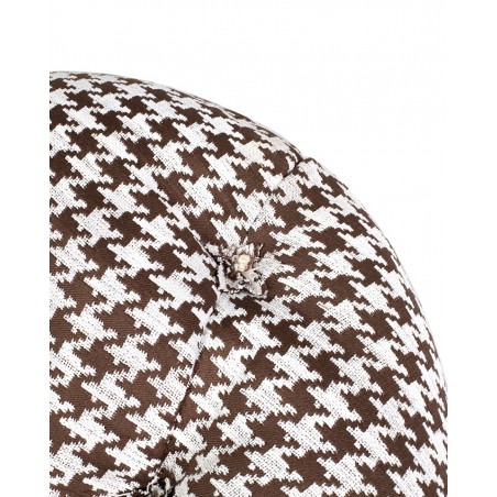 Fotel Bujany Fatty Brązowa Pepitka