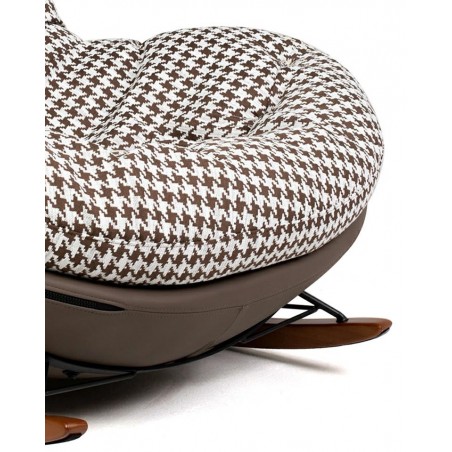 Fotel Bujany Fatty Brązowa Pepitka