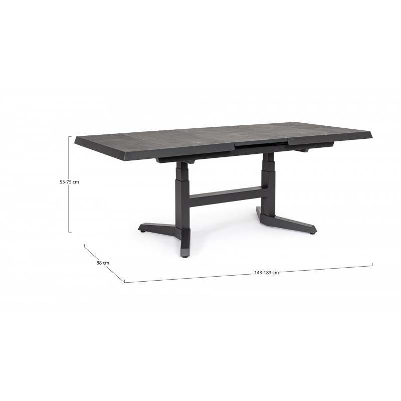 Bizzotto Stół Ogrodowy Robert Antracyt    (Rozkładany)