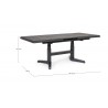 Bizzotto Stół Ogrodowy Robert Antracyt    (Rozkładany)