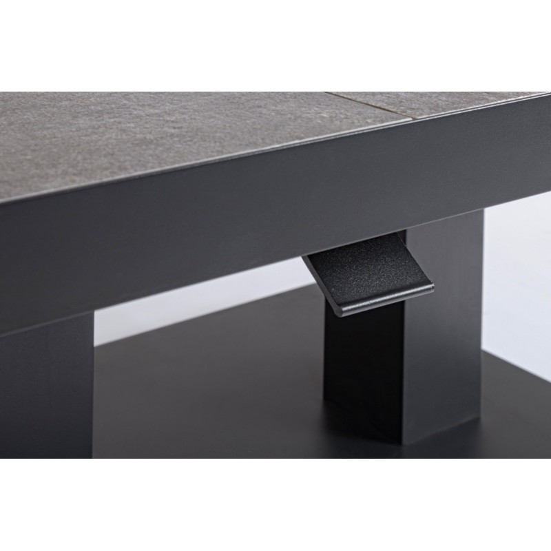 Bizzotto Stół Ogrodowy Truman 140         Antracyt (Regulowana Wysokość)