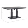 Bizzotto Stół Ogrodowy Truman 140 Antracyt (Regulowana Wysokość)