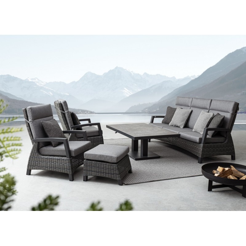 Bizzotto Stół Ogrodowy Truman 140         Antracyt (Regulowana Wysokość)