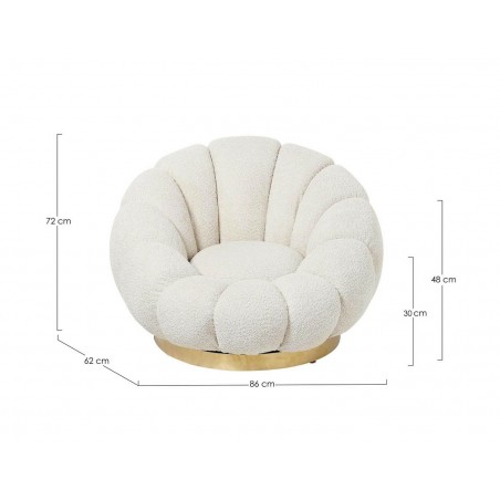 Bizzotto Fotel Obrotowy Florel Naturalny