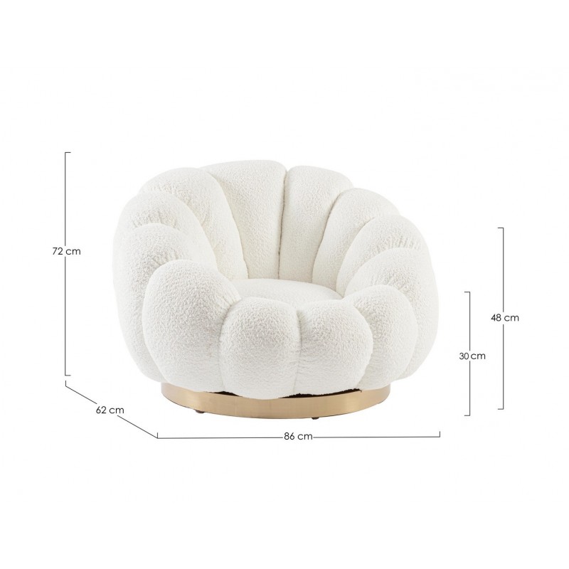 Bizzotto Fotel Obrotowy Florel Biały