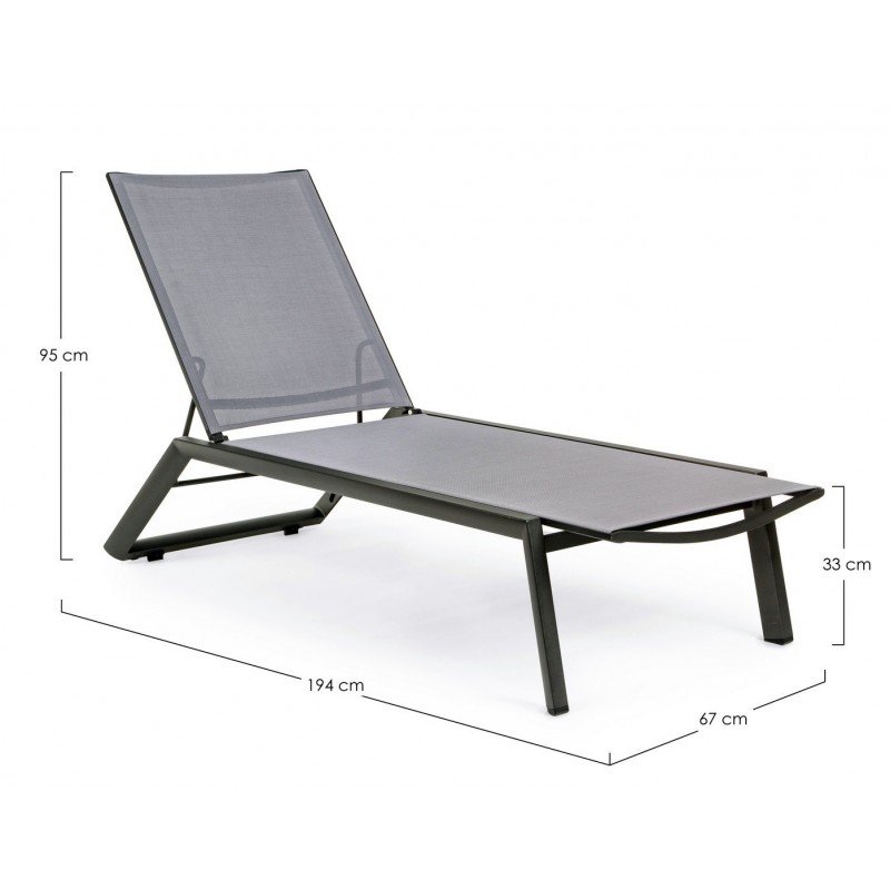 Bizzotto Leżak Ogrodowy Cruise Szary