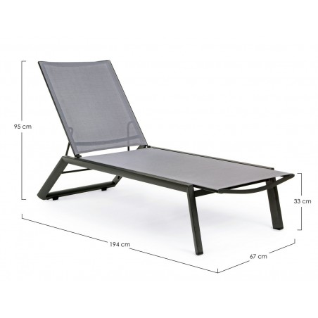 Bizzotto Leżak Ogrodowy Cruise Szary