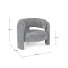 Bizzotto Fotel Aisha Ciemny Szary