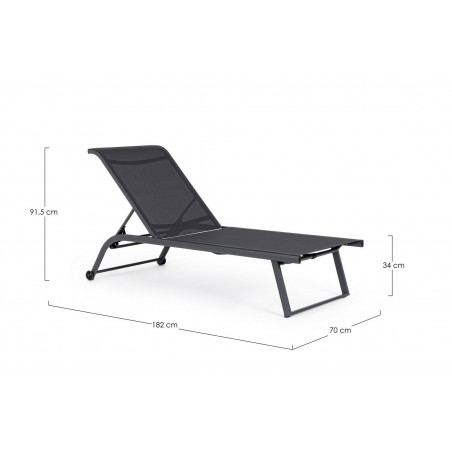 Bizzotto Leżak Ogrodowy Taylor Ciemny     Szary