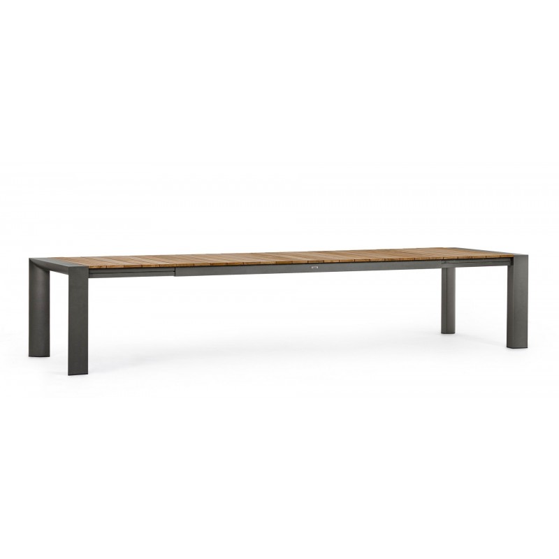 Bizzotto Stół Ogrodowy Cameron 253-384    Naturalny / Czarny (Rozkładany)