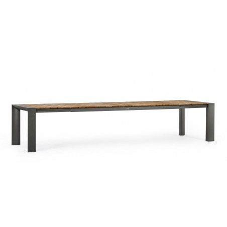 Bizzotto Stół Ogrodowy Cameron 253-384    Naturalny / Czarny (Rozkładany)