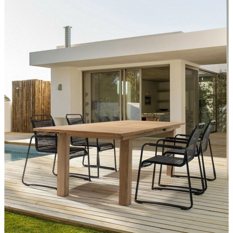 Bizzotto Stół Ogrodowy Maryland 180-240   Naturalny (Rozkładany)