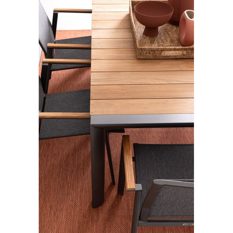 Bizzotto Stół Ogrodowy Cameron 180        Naturalny / Czarny