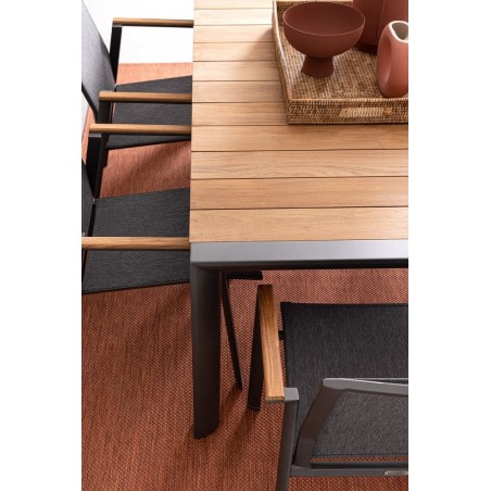 Bizzotto Stół Ogrodowy Cameron 180        Naturalny / Czarny