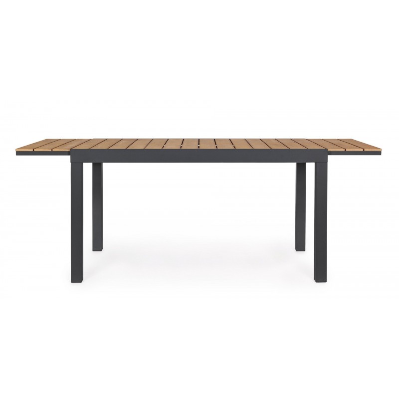 Bizzotto Stół Ogrodowy Elias 140-200      Naturalny / Czarny (Rozkładany)