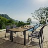 Bizzotto Stół Ogrodowy Elias 140-200      Naturalny / Czarny (Rozkładany)