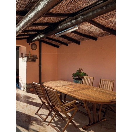 Bizzotto Stół Ogrodowy Noemi 180-240      Naturalny (Rozkładany)