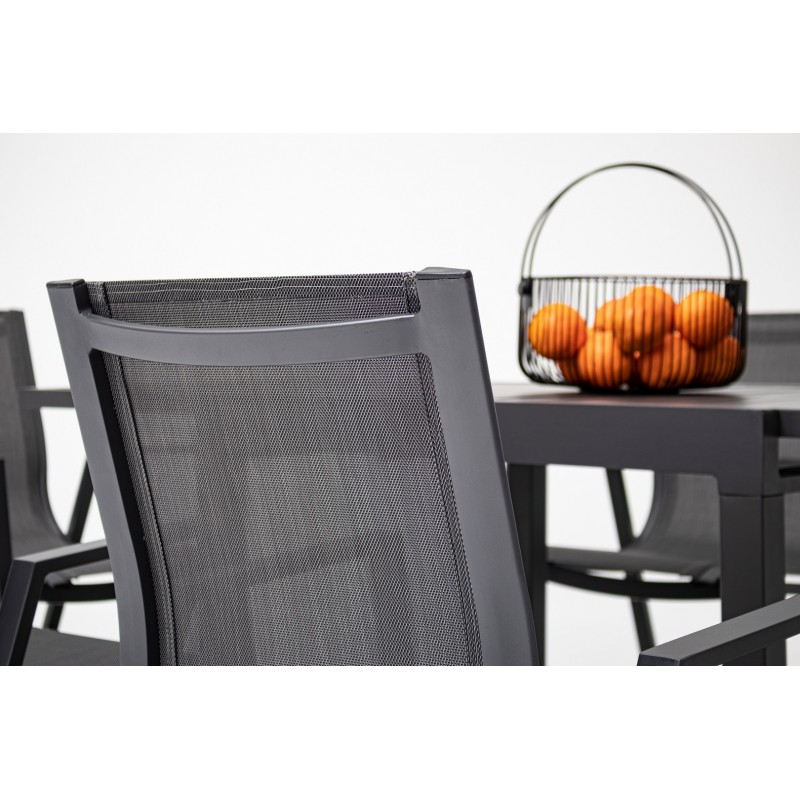 Bizzotto Stół Ogrodowy Pelagius 83-166    Ciemny Szary (Rozkładany)