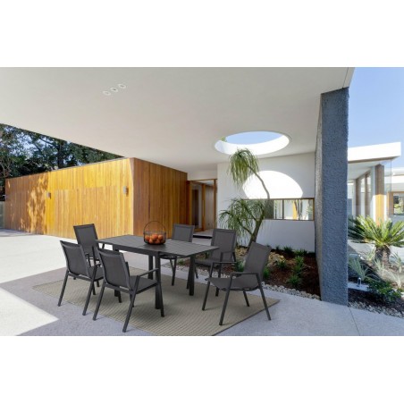 Bizzotto Stół Ogrodowy Pelagius 83-166    Ciemny Szary (Rozkładany)