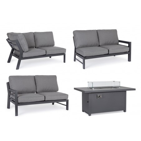 Bizzotto Zestaw Ogrodowy Hendrix Ciemny   Szary