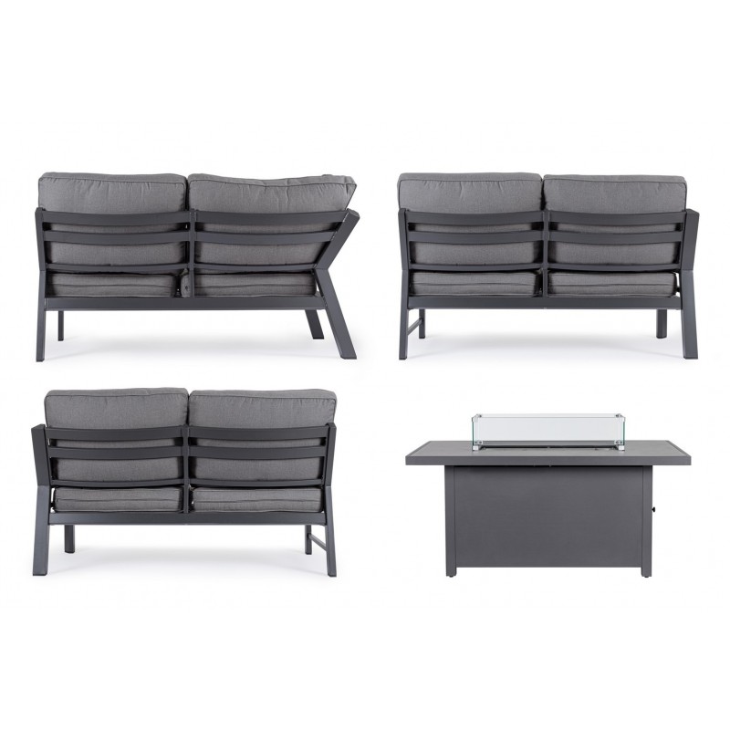 Bizzotto Zestaw Ogrodowy Hendrix Ciemny   Szary