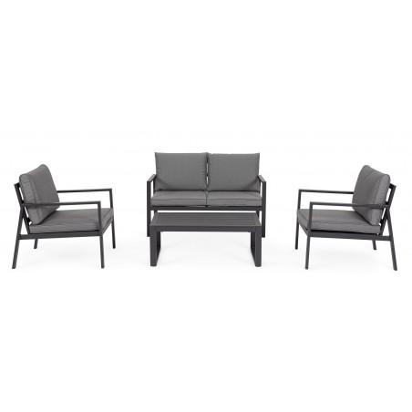 Bizzotto Zestaw Ogrodowy Hilde Ciemny     Szary