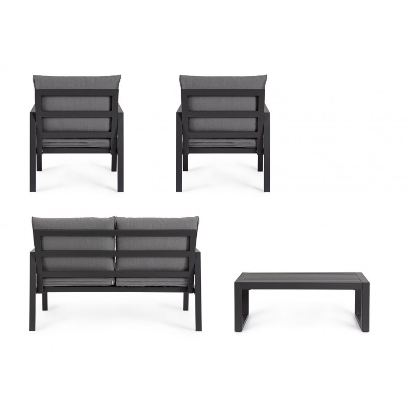 Bizzotto Zestaw Ogrodowy Hilde Ciemny     Szary