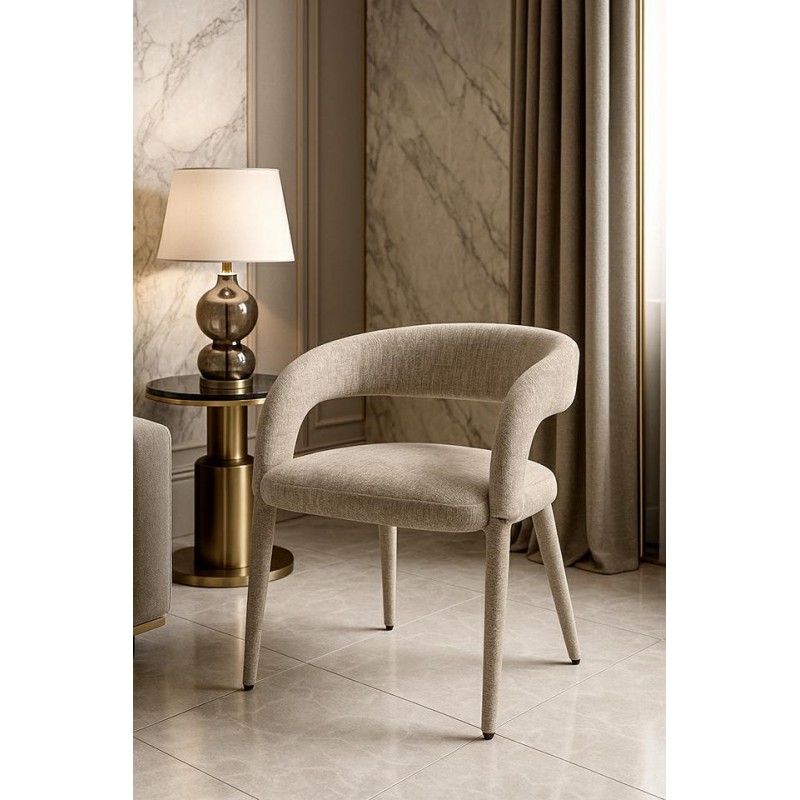 Mamaison Krzesło Iris Beżowe