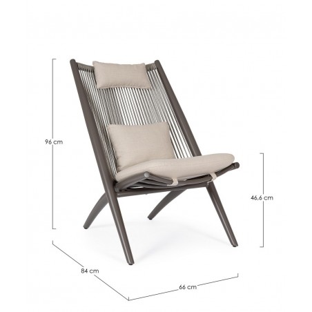 Bizzotto Fotel Ogrodowy Aloha Brązowy