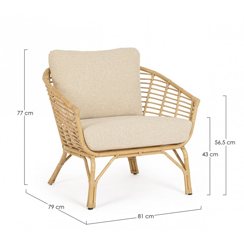 Bizzotto Fotel Ogrodowy Mabel Naturalny