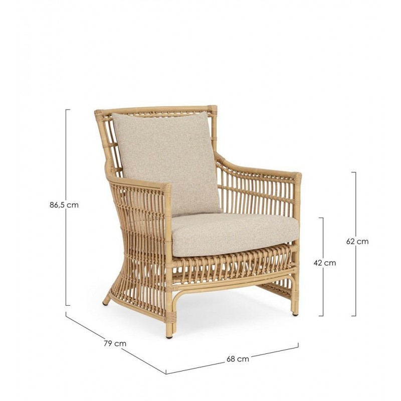 Bizzotto Fotel Ogrodowy Adelma Naturalny