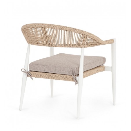 Bizzotto Fotel Ogrodowy Jandia Biały /    Beżowy