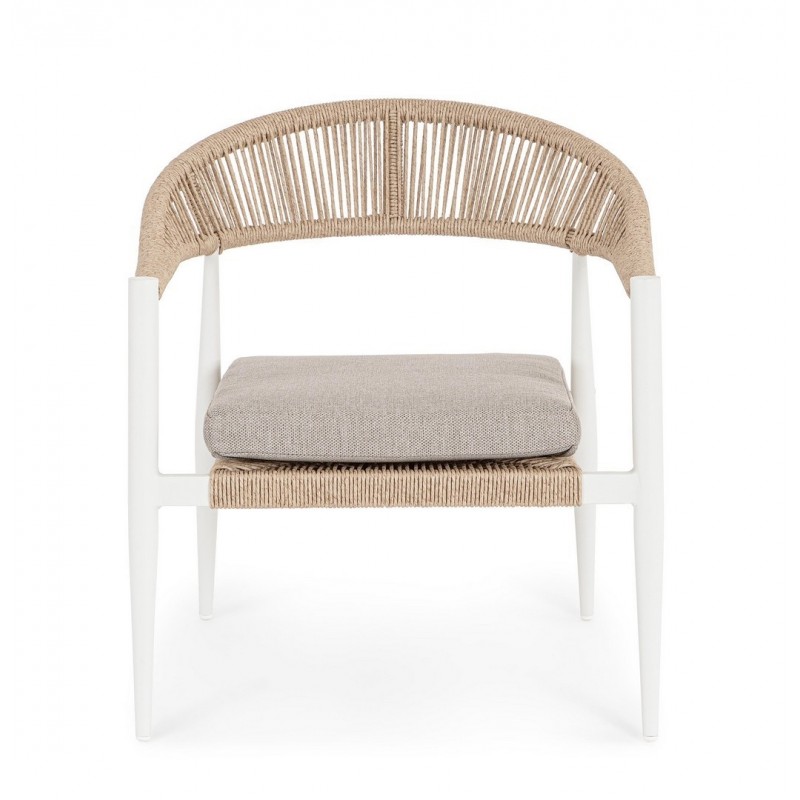 Bizzotto Fotel Ogrodowy Jandia Biały /    Beżowy