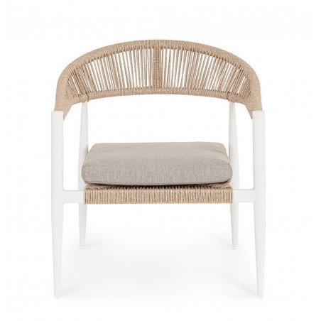 Bizzotto Fotel Ogrodowy Jandia Biały /    Beżowy