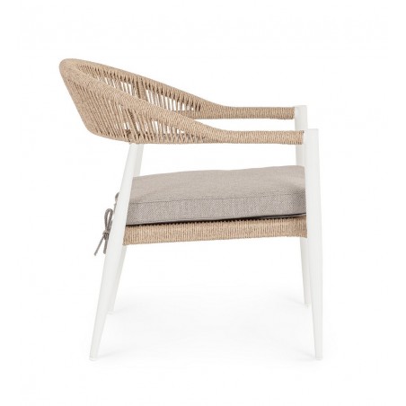 Bizzotto Fotel Ogrodowy Jandia Biały /    Beżowy