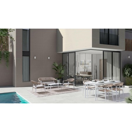 Bizzotto Fotel Ogrodowy Jandia Biały /    Beżowy