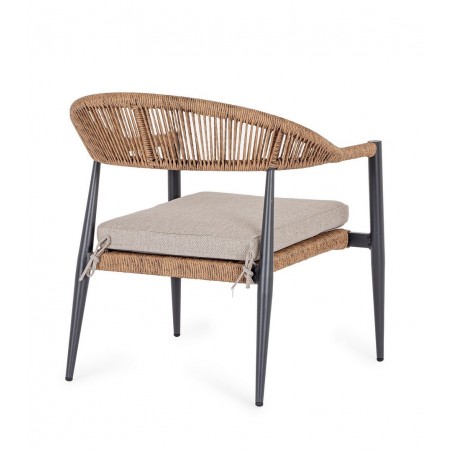 Bizzotto Fotel Ogrodowy Jandia Szare /    Naturalne