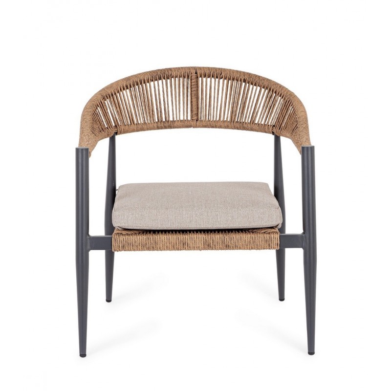 Bizzotto Fotel Ogrodowy Jandia Szare /    Naturalne