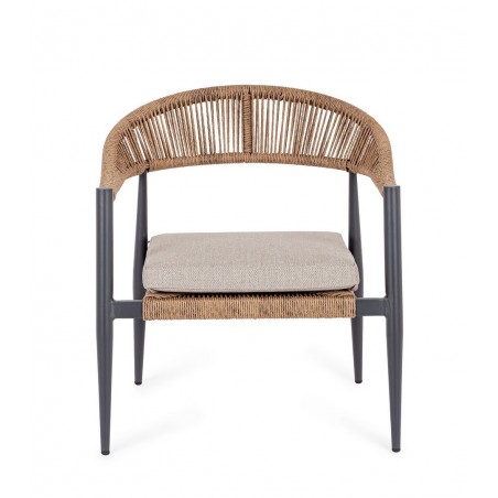 Bizzotto Fotel Ogrodowy Jandia Szare /    Naturalne