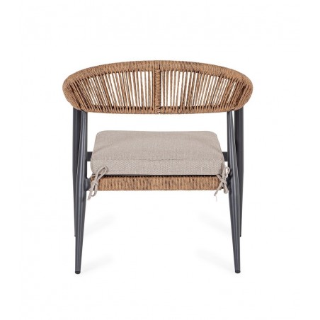 Bizzotto Fotel Ogrodowy Jandia Szare /    Naturalne