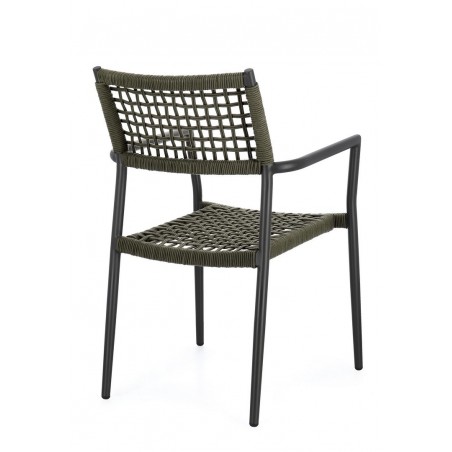 Bizzotto Krzesło Ogrodowe Caleta Czarne   / Zielone