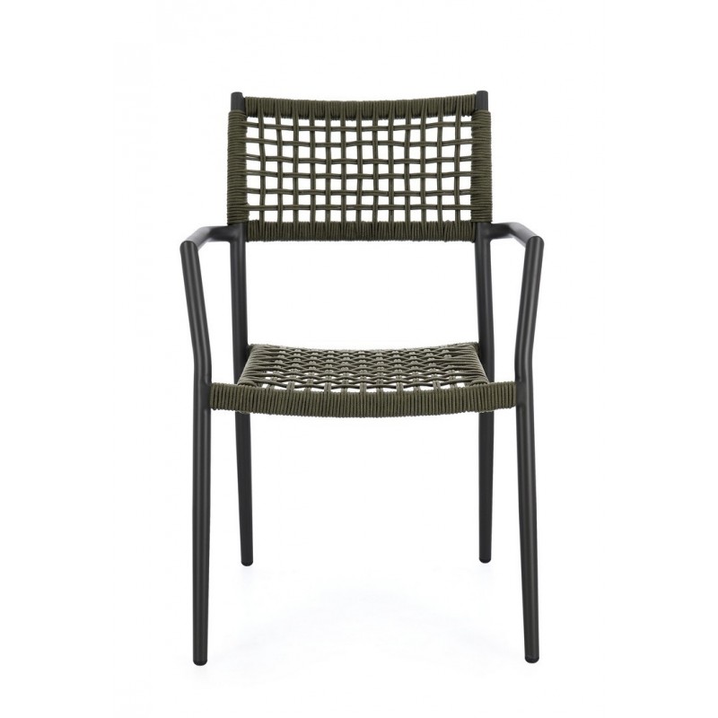 Bizzotto Krzesło Ogrodowe Caleta Czarne   / Zielone