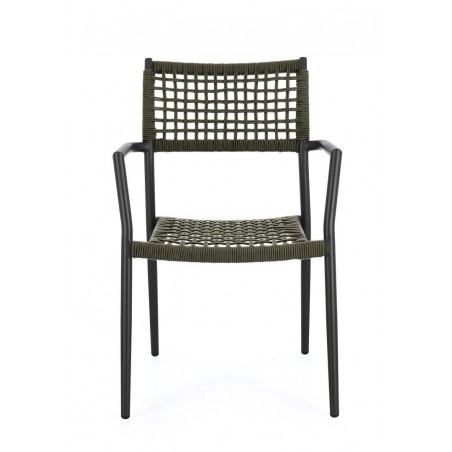 Bizzotto Krzesło Ogrodowe Caleta Czarne   / Zielone