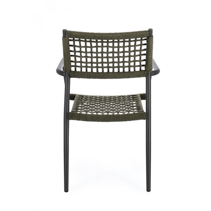 Bizzotto Krzesło Ogrodowe Caleta Czarne   / Zielone