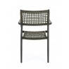 Bizzotto Krzesło Ogrodowe Caleta Czarne   / Zielone