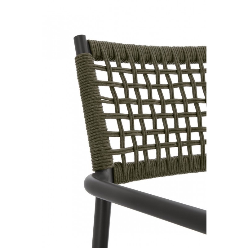 Bizzotto Krzesło Ogrodowe Caleta Czarne   / Zielone