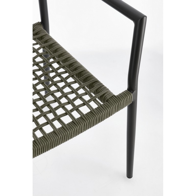 Bizzotto Krzesło Ogrodowe Caleta Czarne   / Zielone