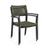 Bizzotto Krzesło Ogrodowe Caleta Czarne   / Zielone
