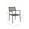 Bizzotto Krzesło Ogrodowe Caleta Czarne   / Zielone